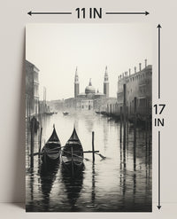 Gondolas On A Venetian Canal Poster