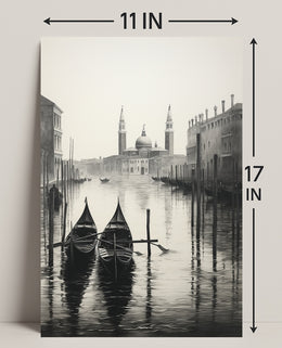 Gondolas On A Venetian Canal Poster