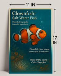 Clownfish Wall Art Print Featuring Marine Charm PosterGoat