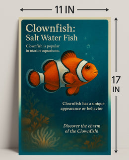 Clownfish Wall Art Print Featuring Marine Charm PosterGoat