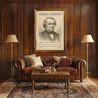 Andrew Johnson 17th President Sketch Poster Art Print for Home Decor PosterGoat