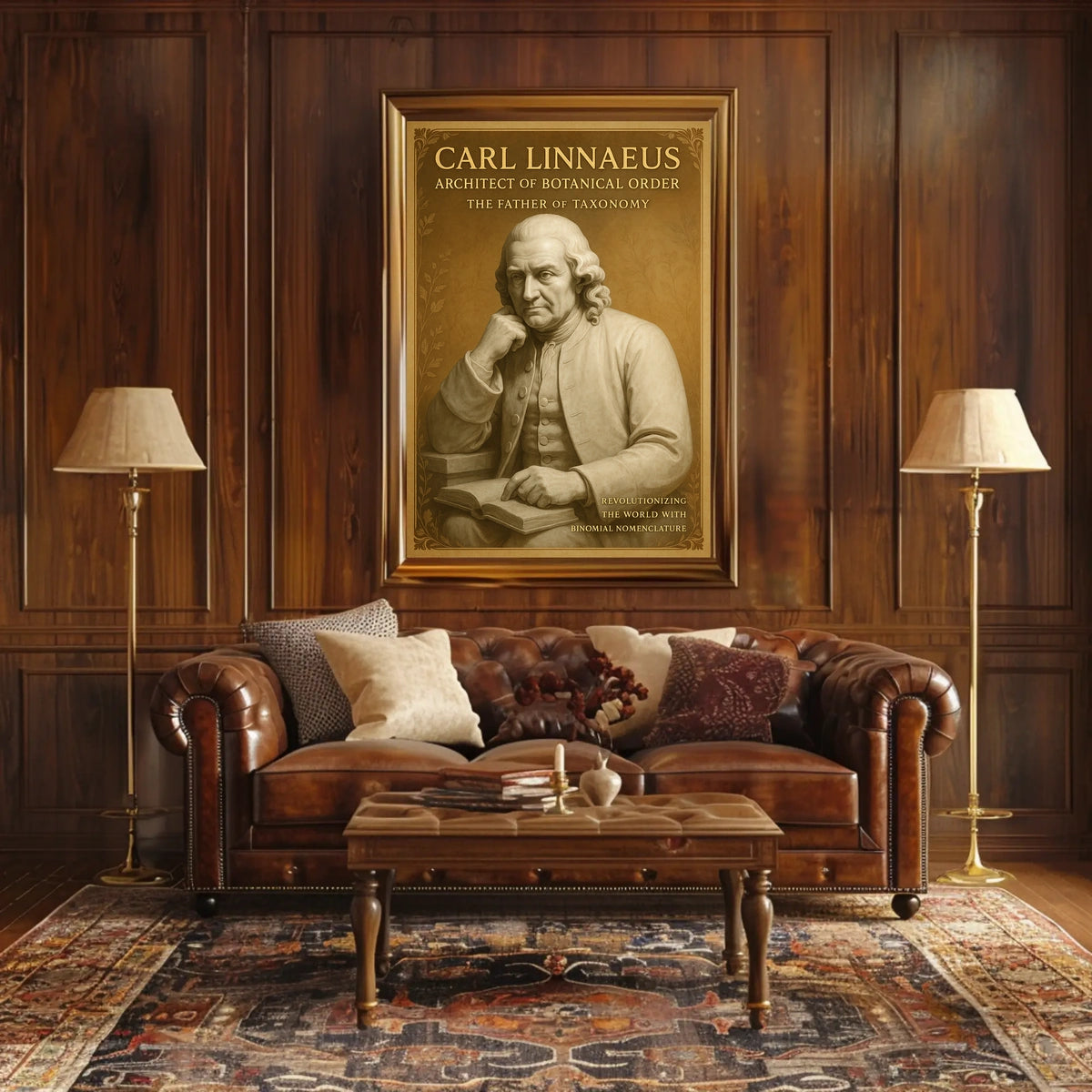 Carl Linnaeus Architect of Botanical Order Poster