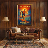 Jim Thorpe Vintage Tribute Sports Poster