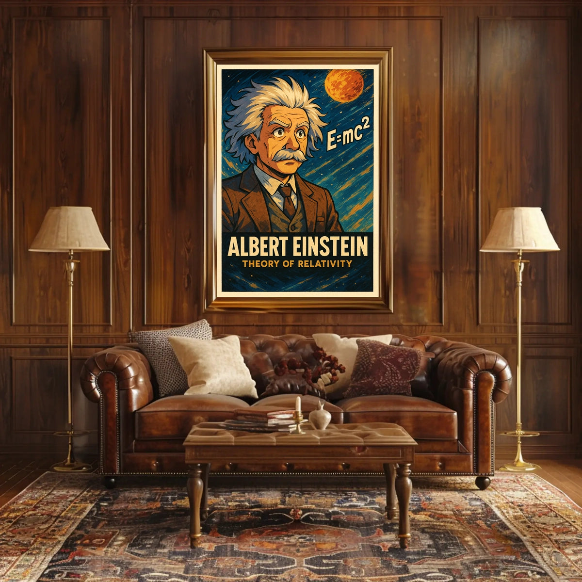 Einstein Relativity Vintage Educational Poster