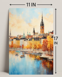 Autumn Reflections In A European Poster