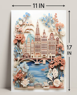 Whimsical Cityscape Poster