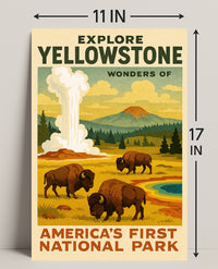 Explore Yellowstone Poster PosterGoat