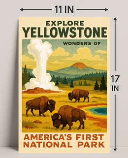 Explore Yellowstone Poster PosterGoat