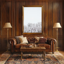 Serene Winter Landscape: Artistic and Minimalist Poster