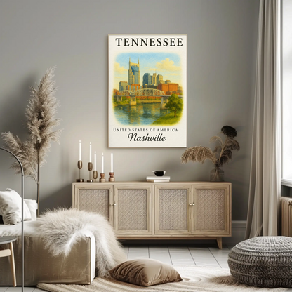 Tennessee, Nashville 2 Signature Series Vintage Travel Poster