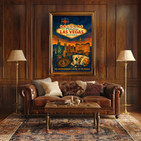 Las Vegas Poster Welcome To Fabulous City Skyline For Fans
