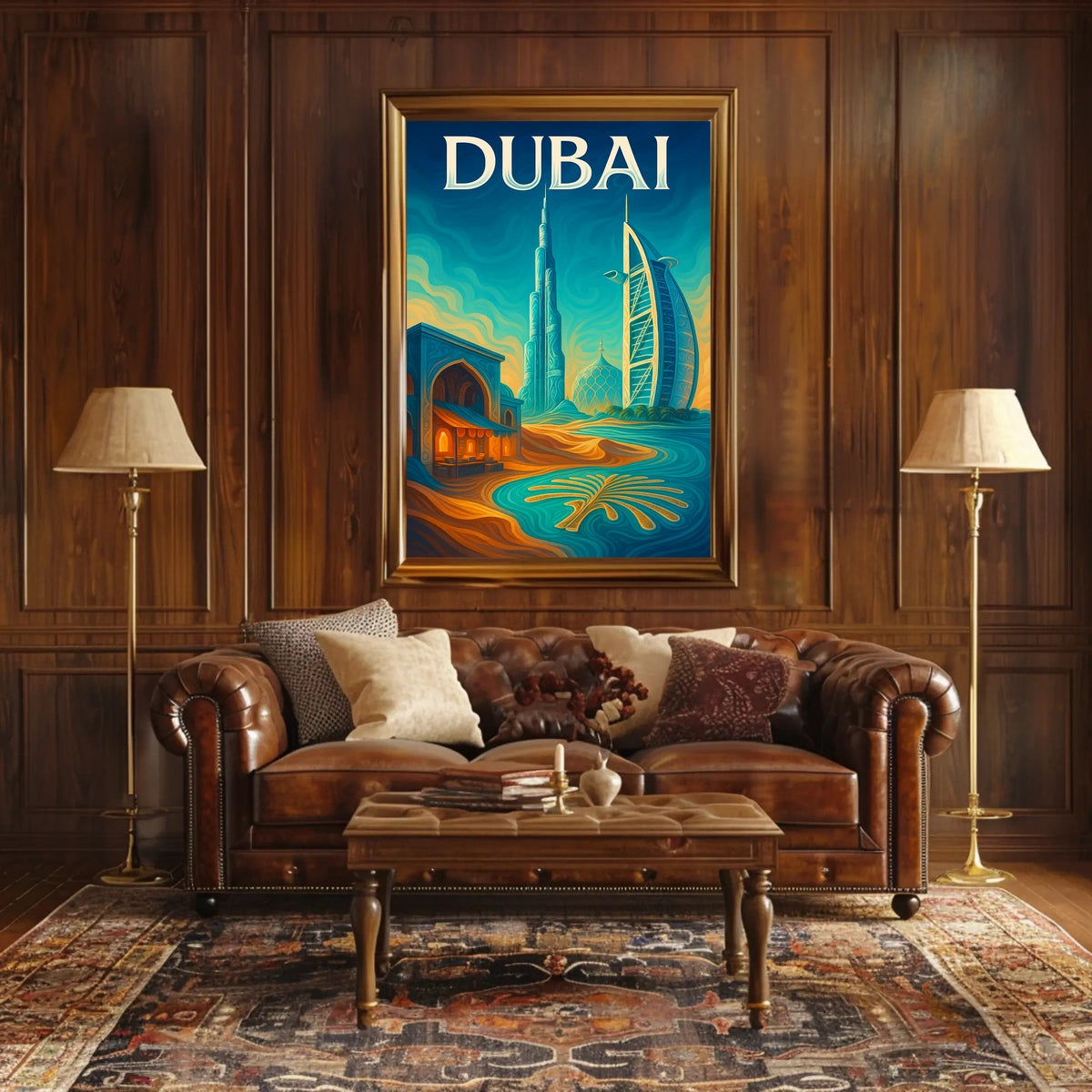 Dubai Cityscape Poster For Home Decor And Travel Lovers