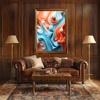 Abstract Waves Of Color Abstract Poster PosterGoat