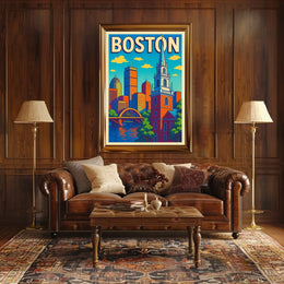 Boston Cityscape Poster
