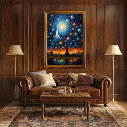 Celestial Cityscape Poster
