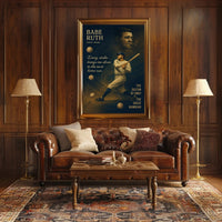 Babe Ruth Vintage Baseball Legend Sports Poster