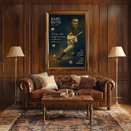 Babe Ruth Vintage Baseball Legend Sports Poster
