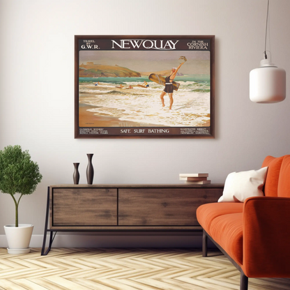 Newquay Cornish Riviera Travel Poster