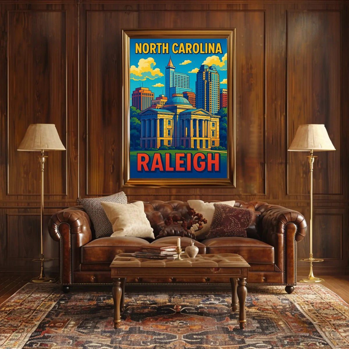 Raleigh, North Carolina Skyline Poster