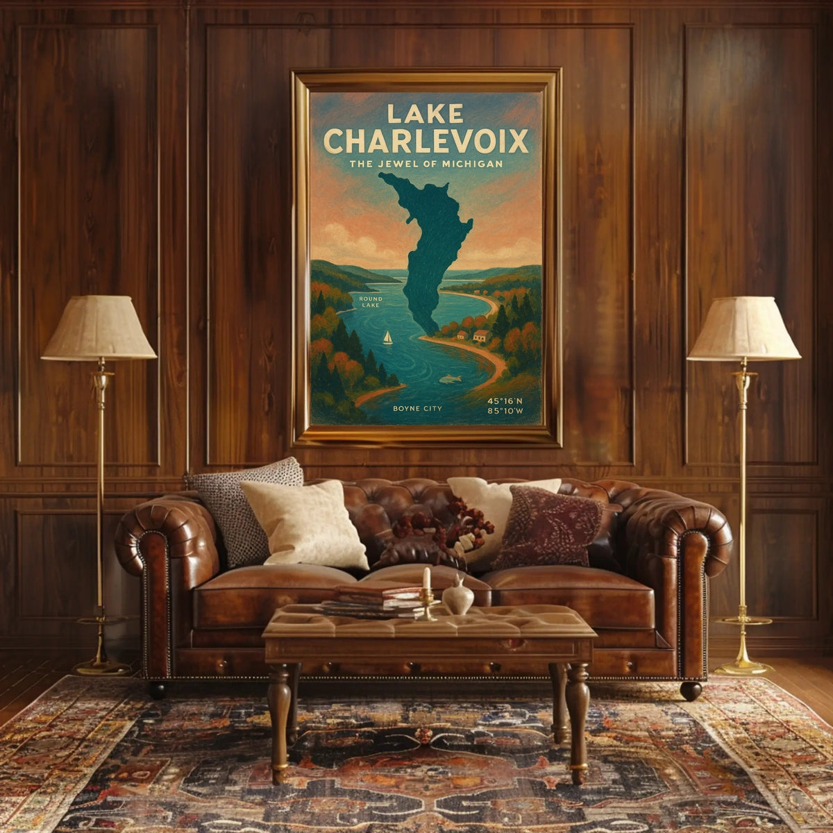Lake Charlevoix Travel Poster