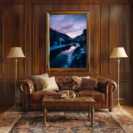 Winter Twilight Landscape Poster