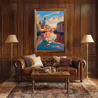 Scenic Venice at Sunset Poster