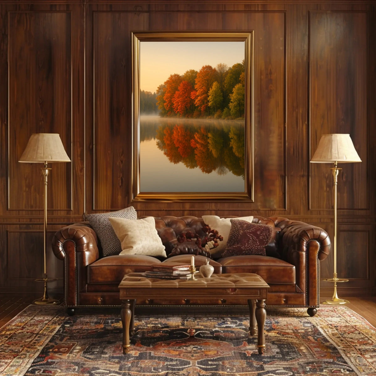 Autumn Tranquility Landscape Impressionism Cozy Poster