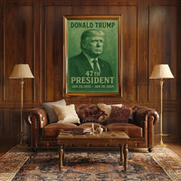 Donald Trump 47th President Scenic Landmark Portrait Patriotic Heritage Wall Art Modern Poster