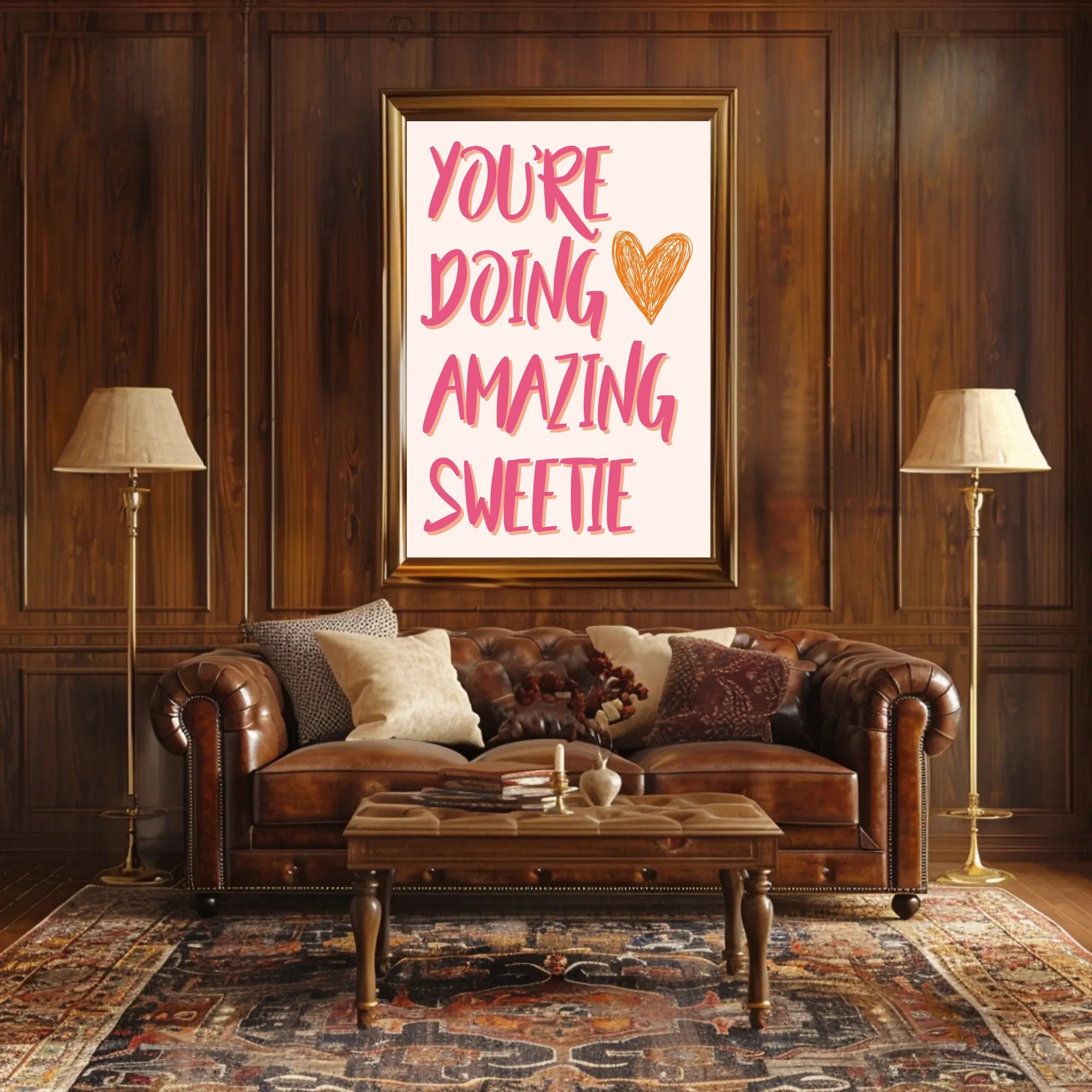 You're Doing Amazing Sweetie Motivational or Quote Poster PosterGoat