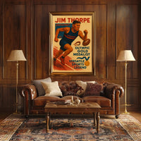 Celebrating an Olympic Legend Jim Thorpe Poster
