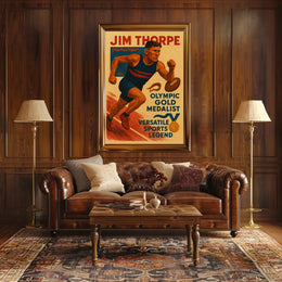Celebrating an Olympic Legend Jim Thorpe Poster