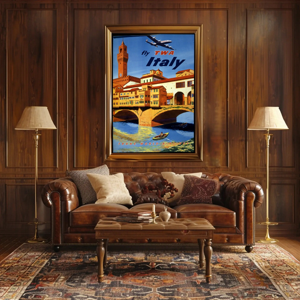 Fly Twa To Italy Poster