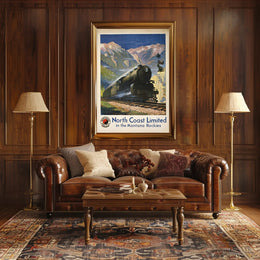 North Coast Limited in the Montana Rockies Poster