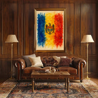 Moldovan Flag Watercolor Art Poster