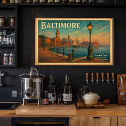 Charm City Harbor Travel Poster Art Print