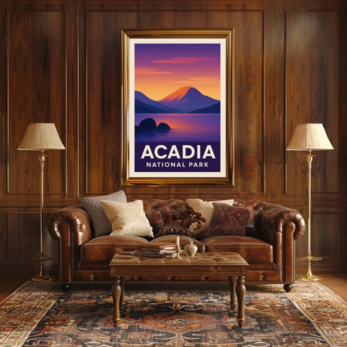 Acadia National Park Decor Lovers Vintage Poster