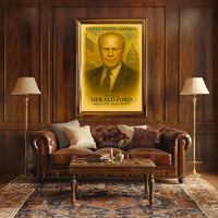 Gerald Ford 38th President of the United States Vintage Watercolor Poster