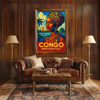 Congo (Brazzaville) Vibrant Portrait Poster