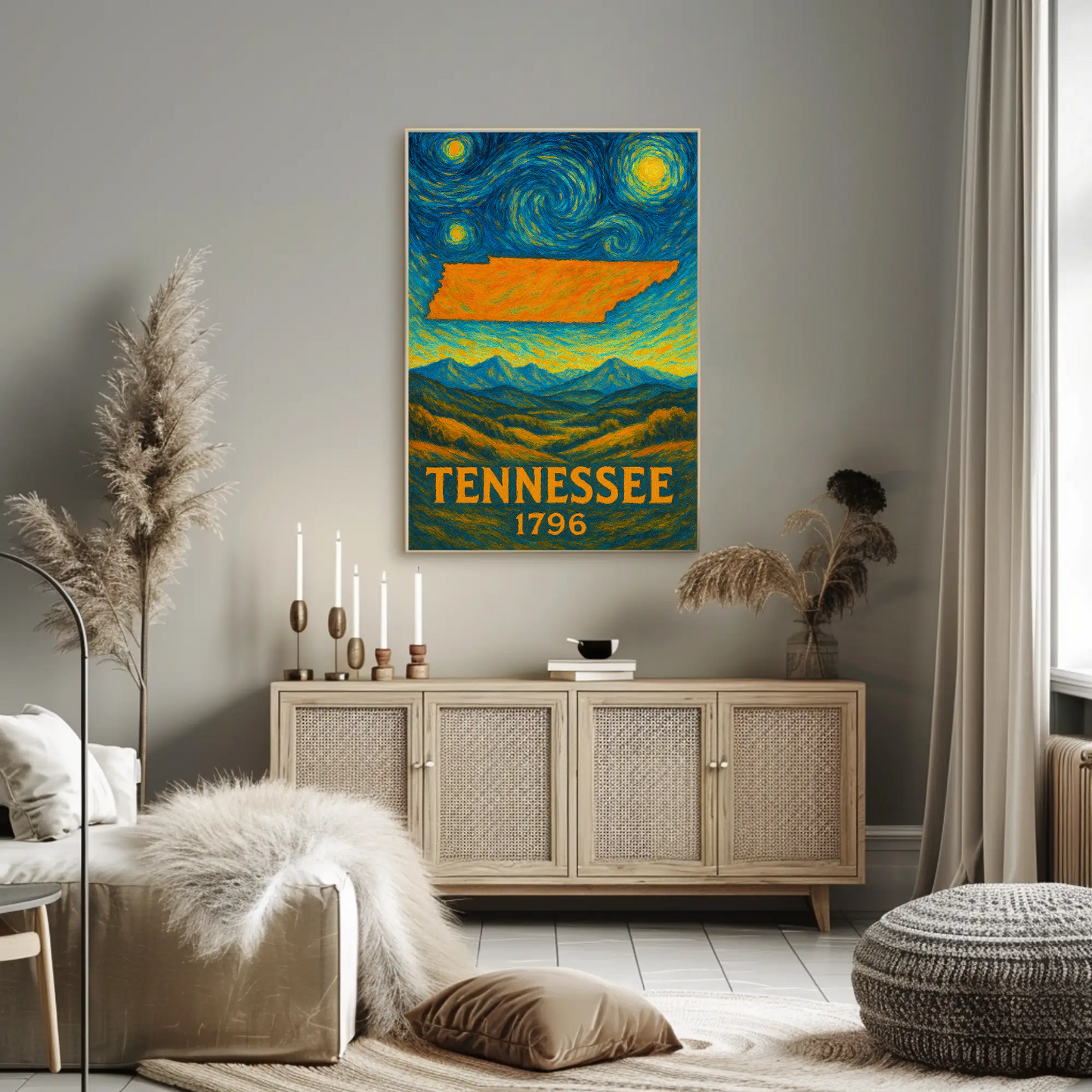 Tennessee Starry Night Poster