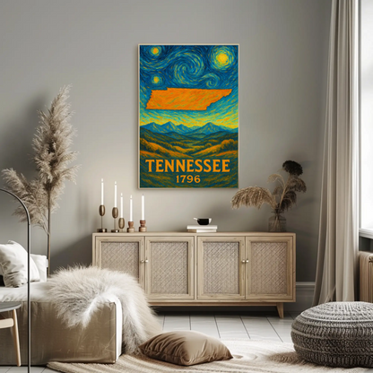 Tennessee Starry Night Poster