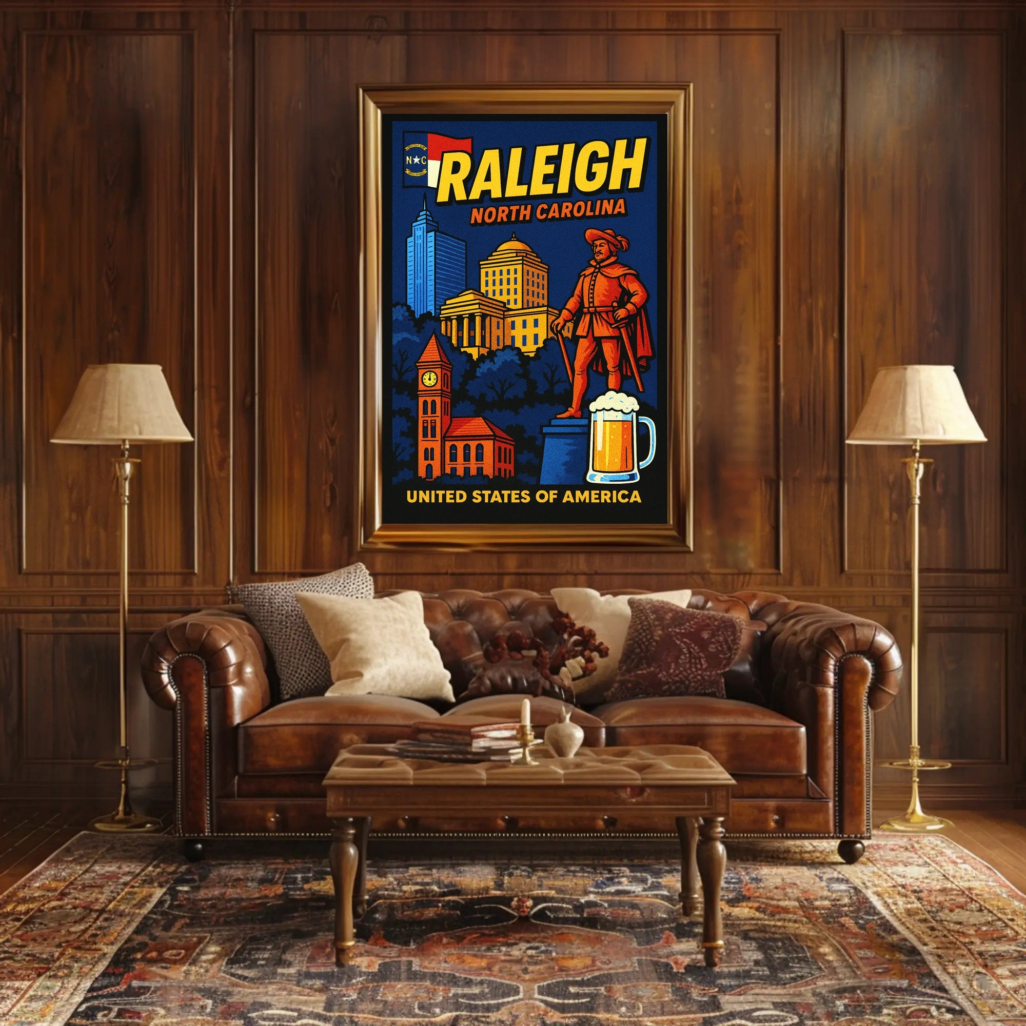Raleigh, North Carolina Poster PosterGoat