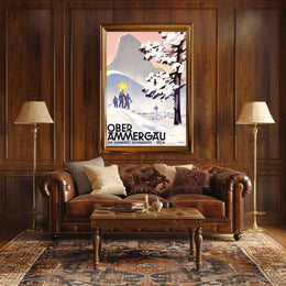Oberammergau Ski Paradise Poster PosterGoat