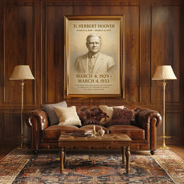 Herbert Hoover Portrait: Historical or Presidential Poster