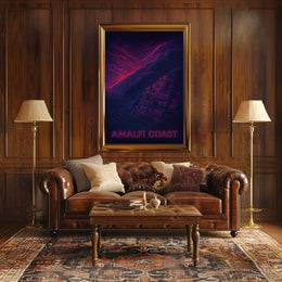 Amalfi Coast Poster Wall Art Print 18x24 Seaside Views