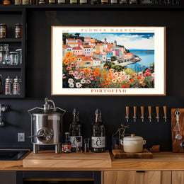 Picturesque Portofino Coastal Scene Travel Poster