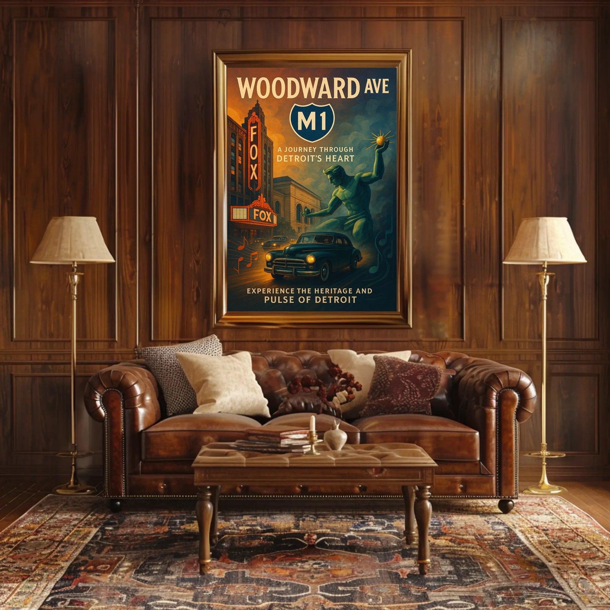 Woodward Avenue A Journey Through Detroits Heart Poster PosterGoat