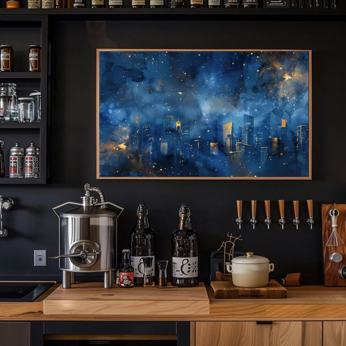 Celestial Cityscape Poster