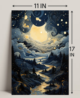Celestial Nightscape Poster PosterGoat