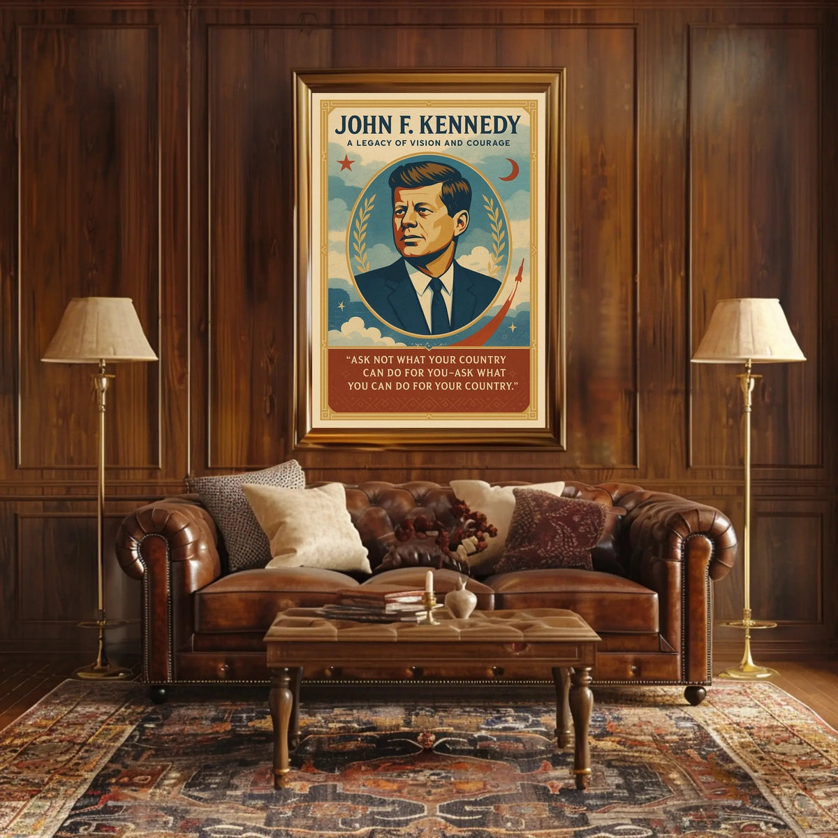 JFK Vintage Poster: Visionary Leadership and Legacy