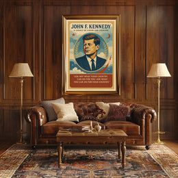 JFK Vintage Poster: Visionary Leadership and Legacy